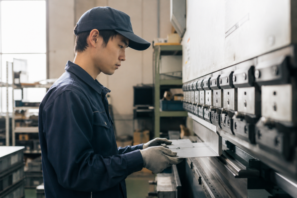 若手社員の作業横顔（自然光・TOPファーストビュー）