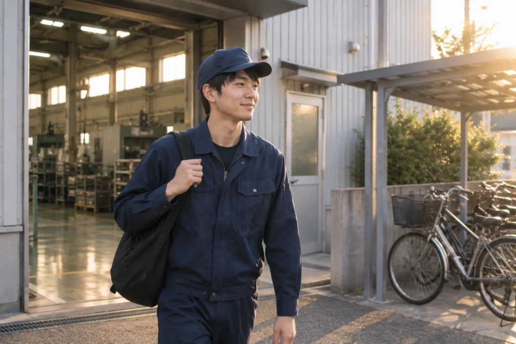 退社の様子